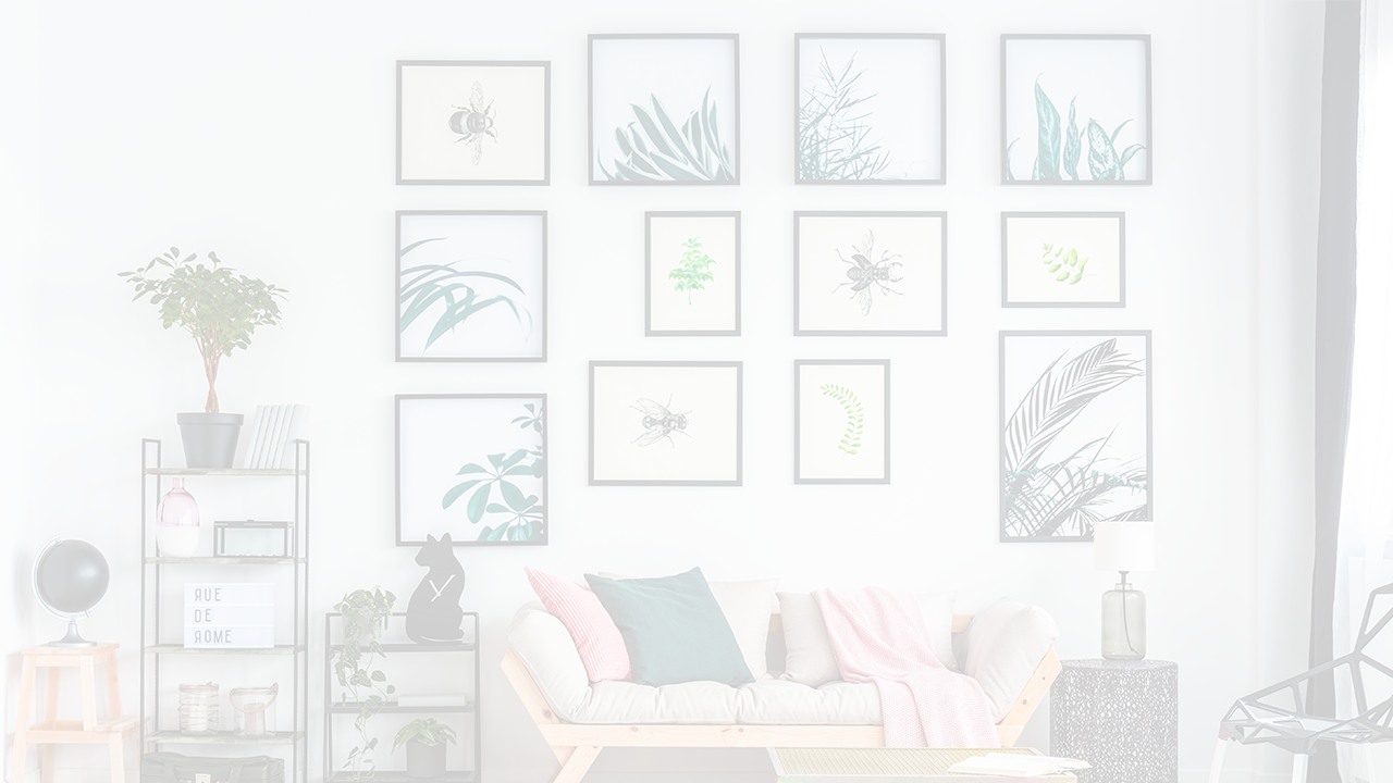 whitened image of a gallery wall