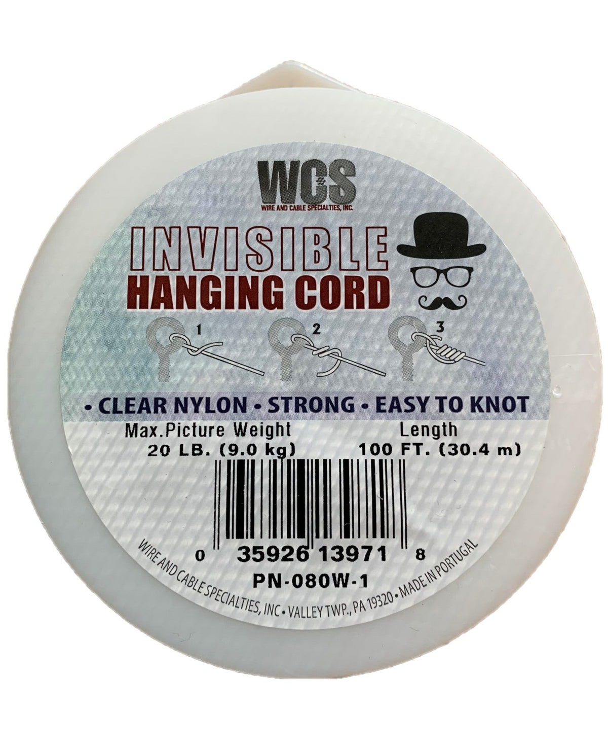 Invisible Hanging Cord -Nylon - 100 feet - IHC-80 - Picture Hang Solutions