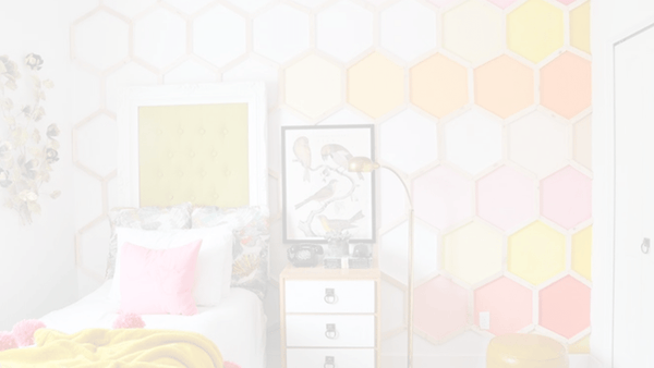 Darkened image of a DIY vanity shelf created from a picture frame