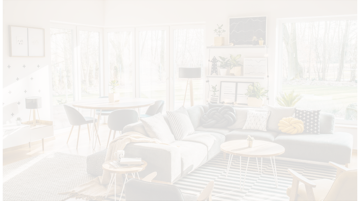 A whitened image of a living room