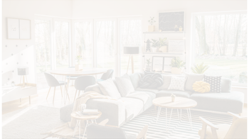 A whitened image of a living room