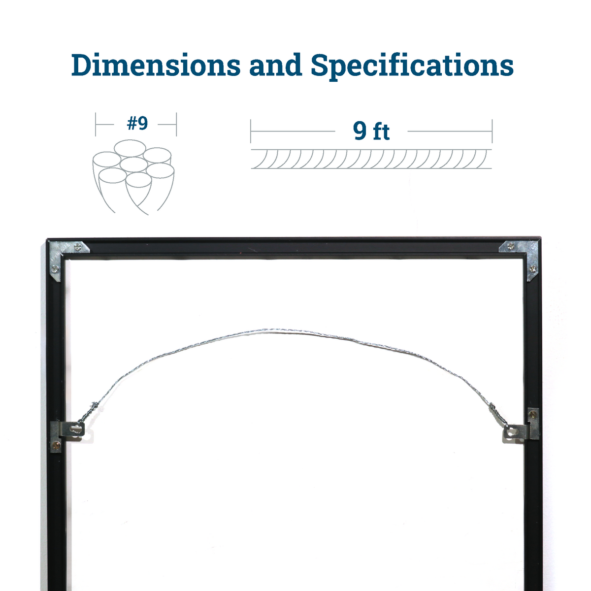Stainless Steel Hanging Wire 9ft.