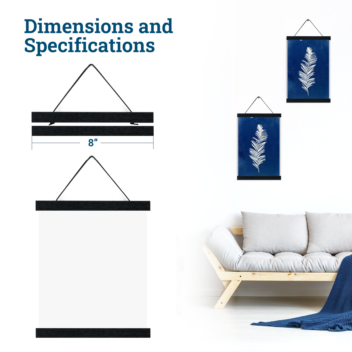 Magnetic Poster Hanger Ebony