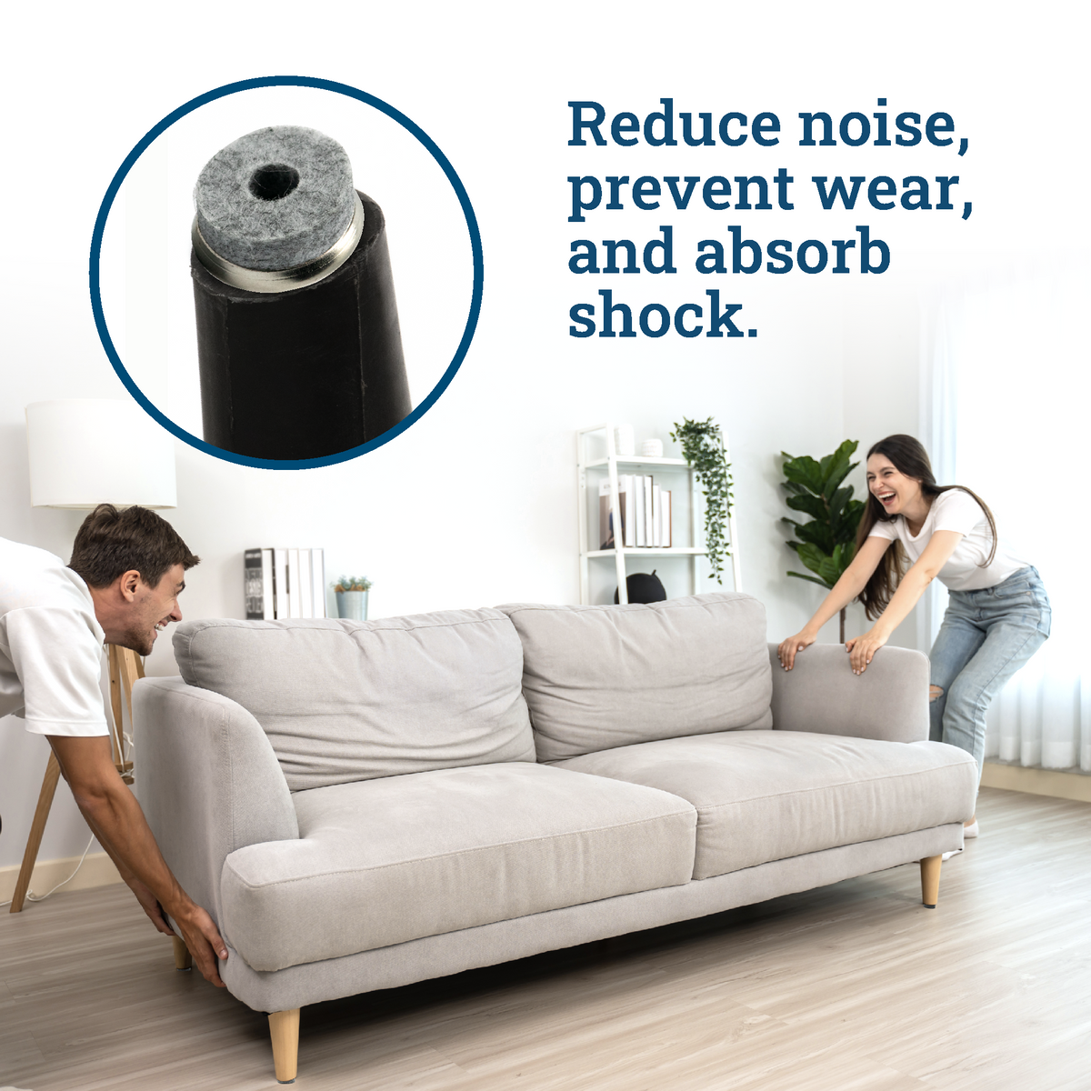 Screw-On Furniture Felt Pads