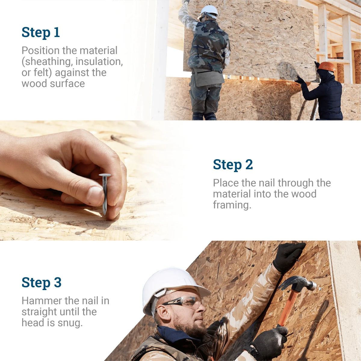 1 ¼” Electro - Galvanized Utility Nails (Roofing - Style Head) - S-HWR-RFNAIL - Picture Hang Solutions