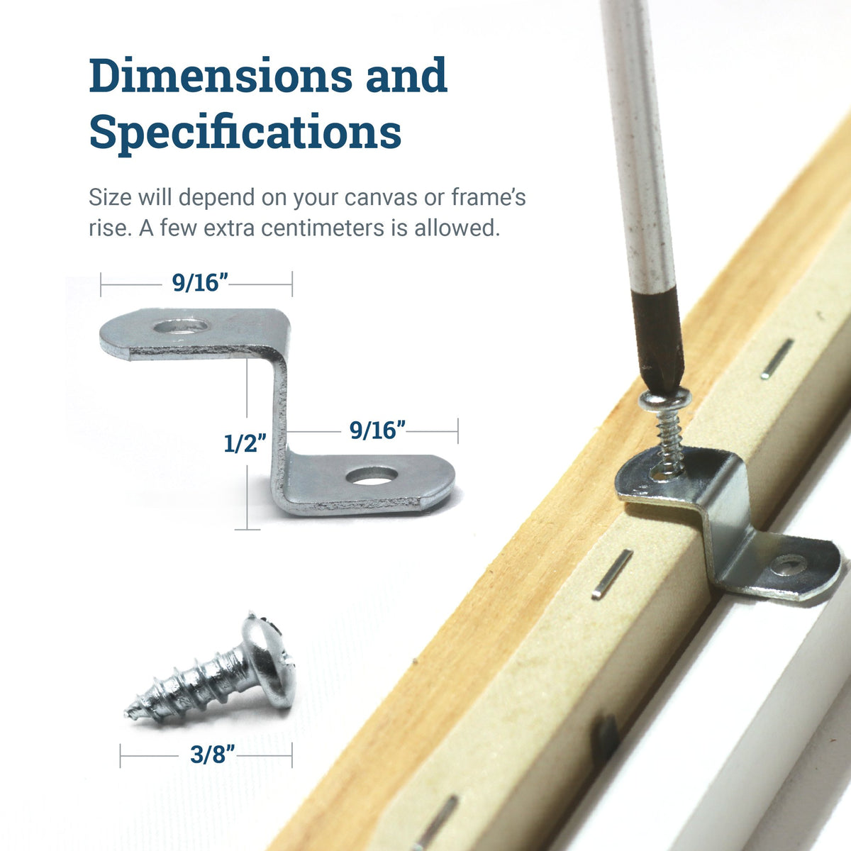 1/2“ Canvas Offset Clips - HWR-OS12X - Picture Hang Solutions