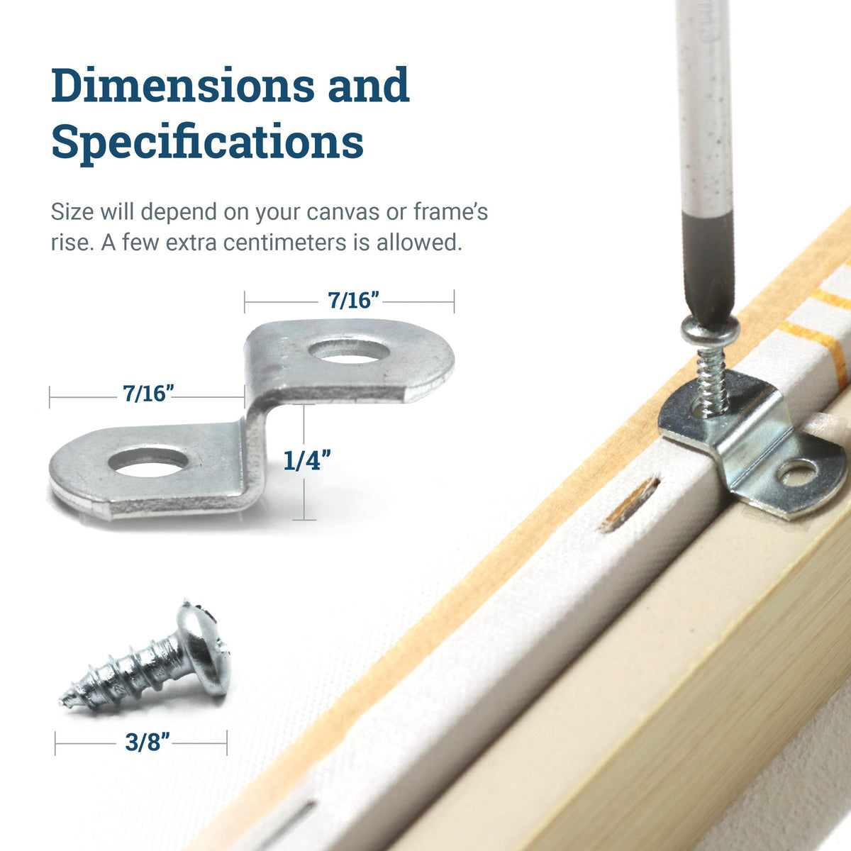 1/4“ Canvas Offset Clips - HWR-OS14X - Picture Hang Solutions