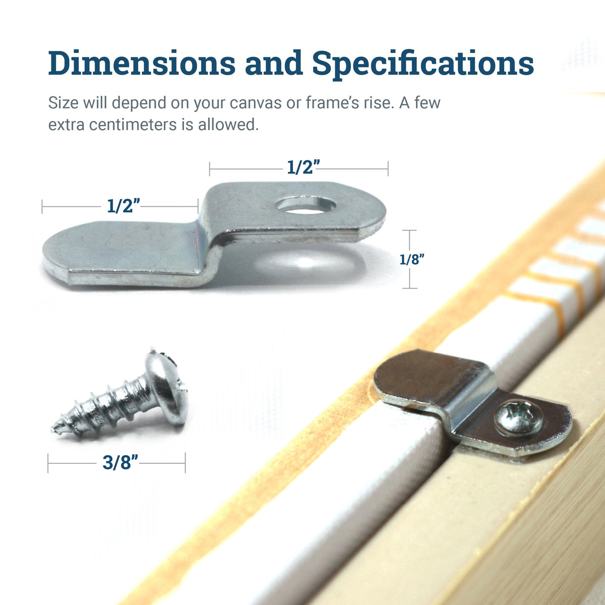 1/8“ Canvas Offset Clips - HWR-OS18X - Picture Hang Solutions