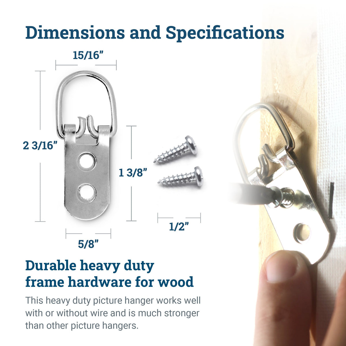 2-Hole D-Ring - HWR-709X - Picture Hang Solutions