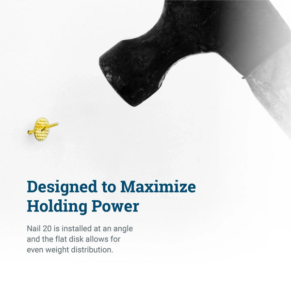 20 lb One Step Hanger Brass Finish | Picture Hang Solutions