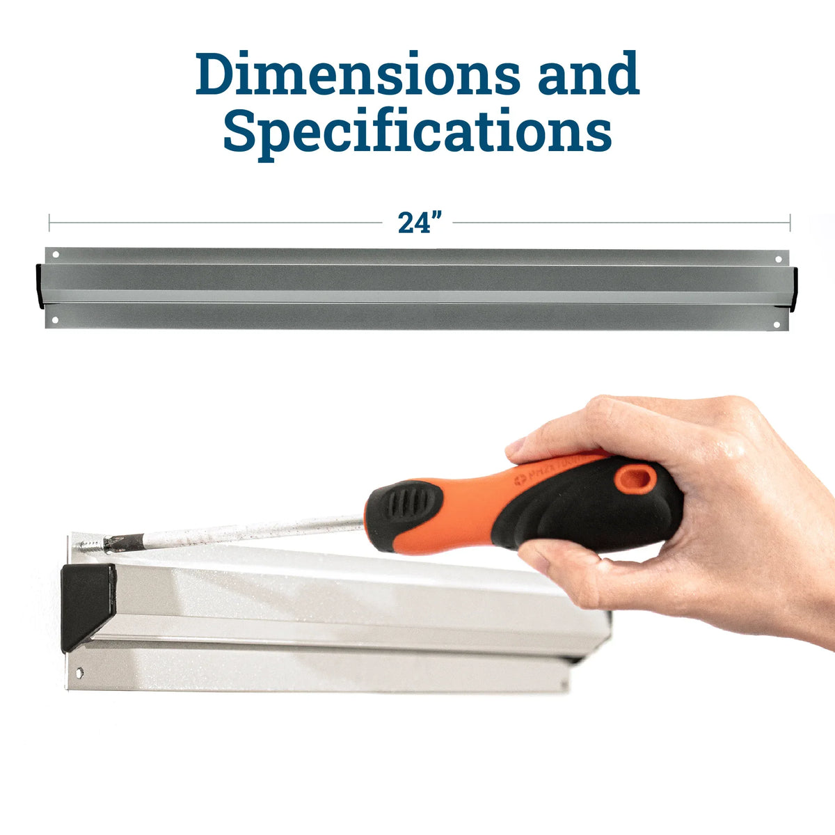 24 - Inch Clip - it Paper Rail - S-HWR-CLIPIT24 - Picture Hang Solutions