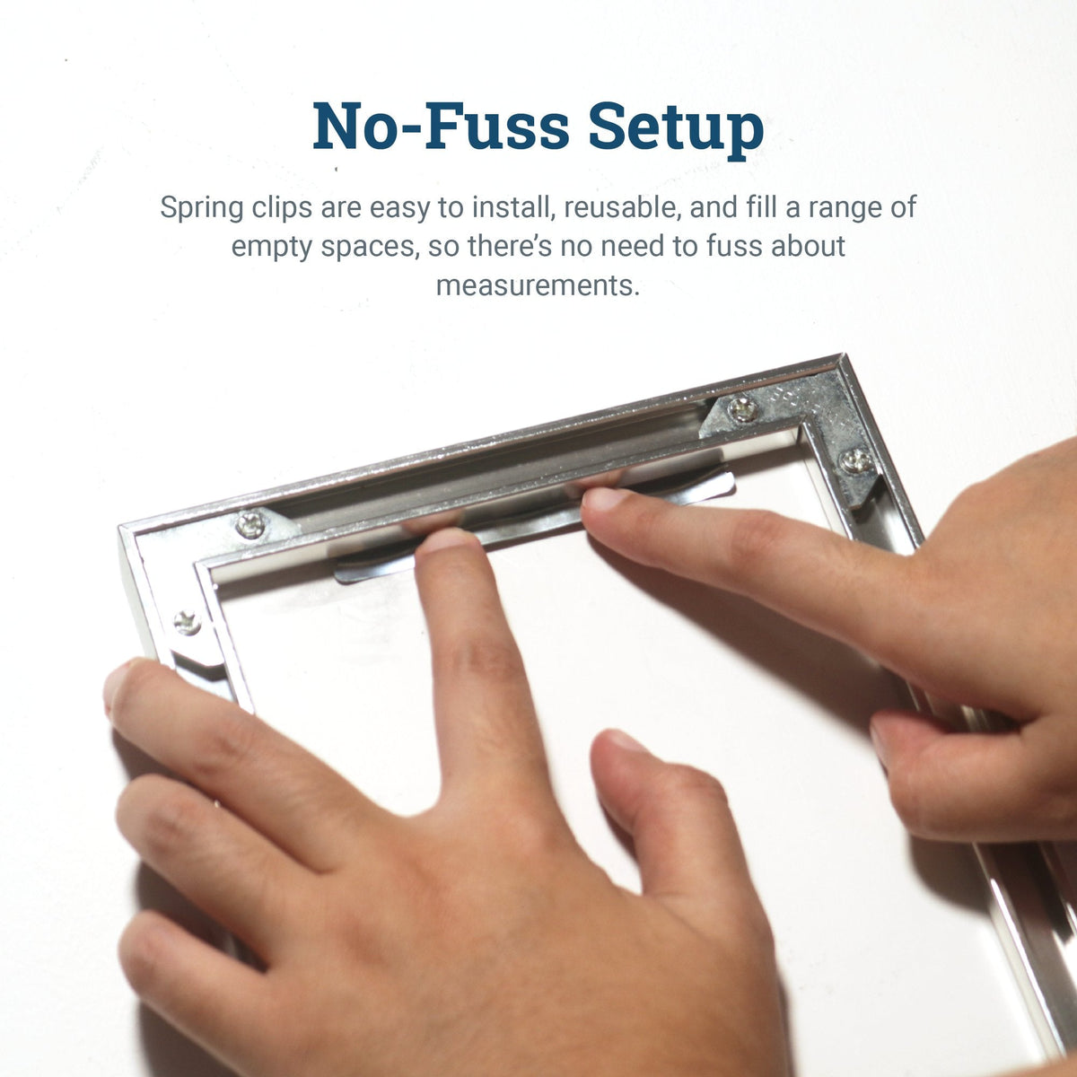 3/8” Spring Clips - Z Clips for Picture Frames and Window Screens - S-HWR-SPCLX - Picture Hang Solutions