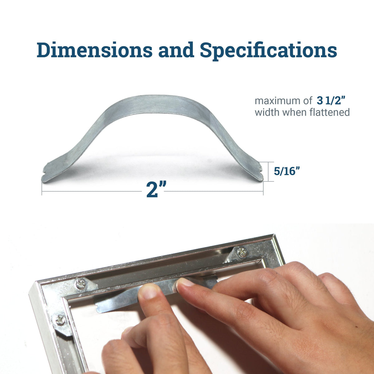 3/8” Spring Clips - Z Clips for Picture Frames and Window Screens - HWR-SPCLX - Picture Hang Solutions