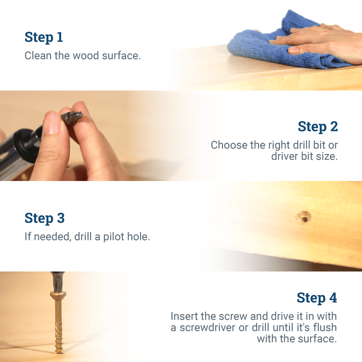 8 Star Drive Wood Screw - S-SC-8002W - Picture Hang Solutions