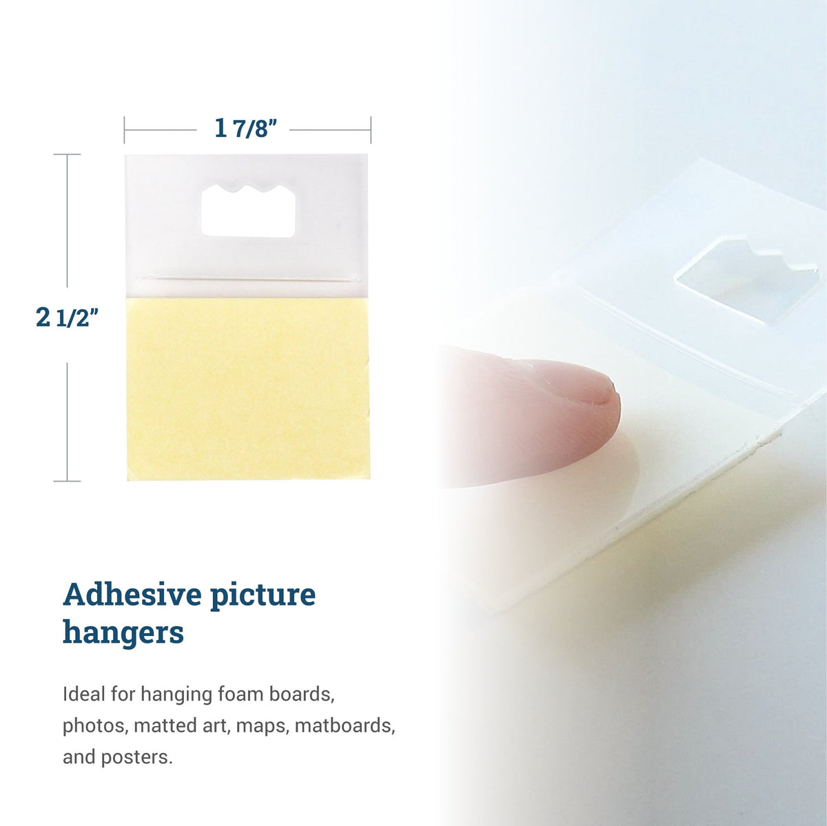 Adhesive Picture Hanger | Zig-Zag Hanger - HWR-108X - Picture Hang Solutions