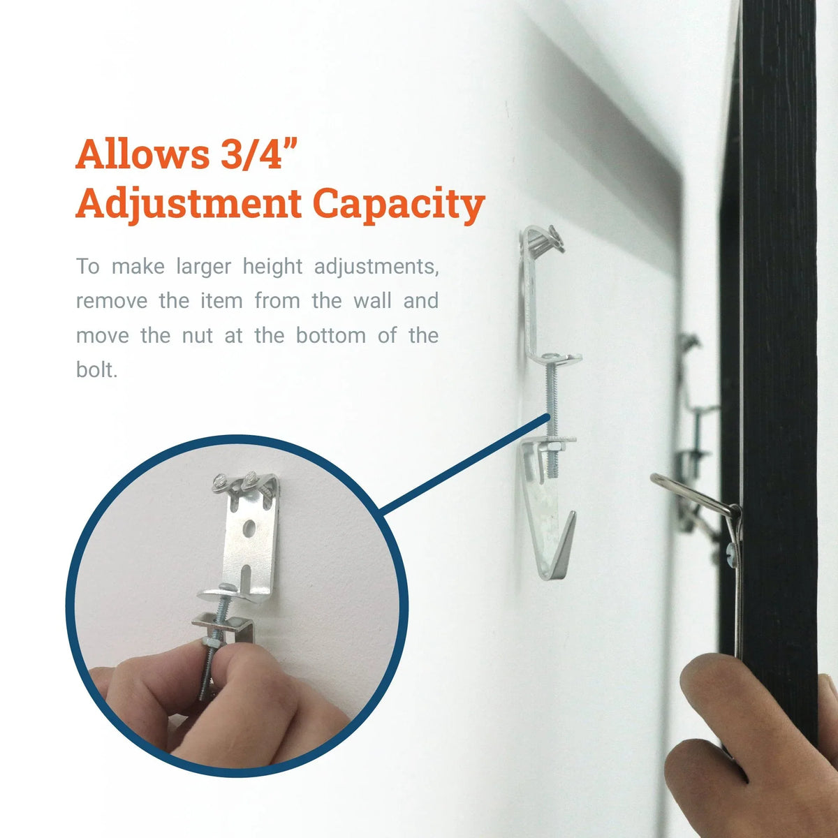 Adjustable J - Hook Kit - Pair - S-HWR-116 - Picture Hang Solutions