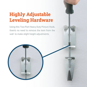 Adjustable J - Hook Kit - Pair - S-HWR-116 - Picture Hang Solutions