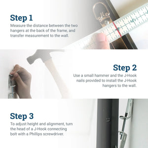 Adjustable J - Hook Kit - Pair - S-HWR-116 - Picture Hang Solutions