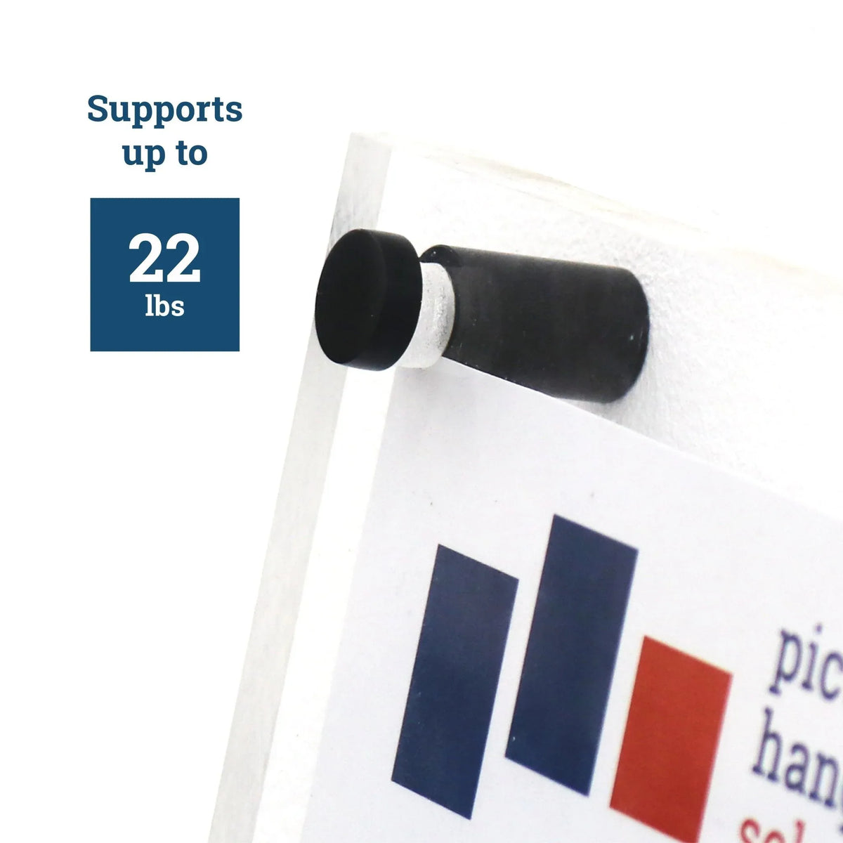 Aluminum Flat Top Sign Standoff 13mm x 19mm - S-SO-1319AL - Picture Hang Solutions