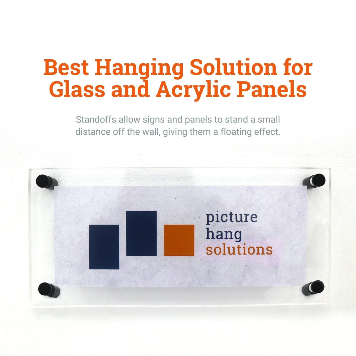 Aluminum Flat Top Sign Standoff 13mm x 19mm - S-SO-1319AL - Picture Hang Solutions