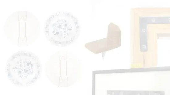 A whitened image of hanging hardware from picture hang solutions