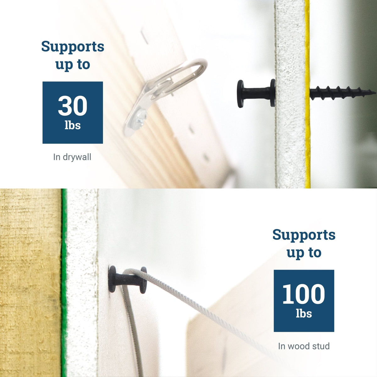 Bear Claw Screw Hanger - Black - S-SC-BEARBX - Picture Hang Solutions