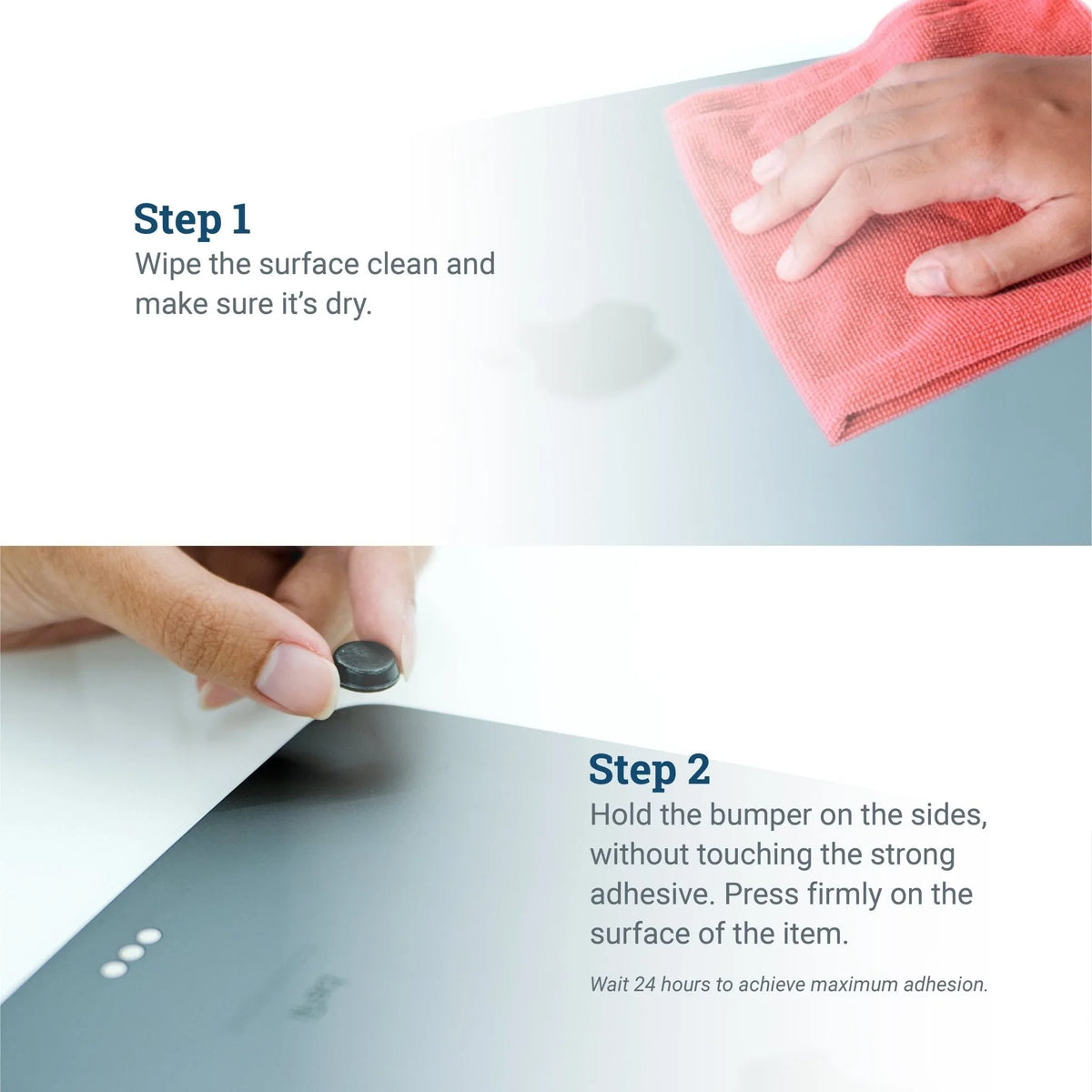 Black Anti - Slip Rubber Bumpers for Hanging Pictures - S-HWR-124-BXX - Picture Hang Solutions