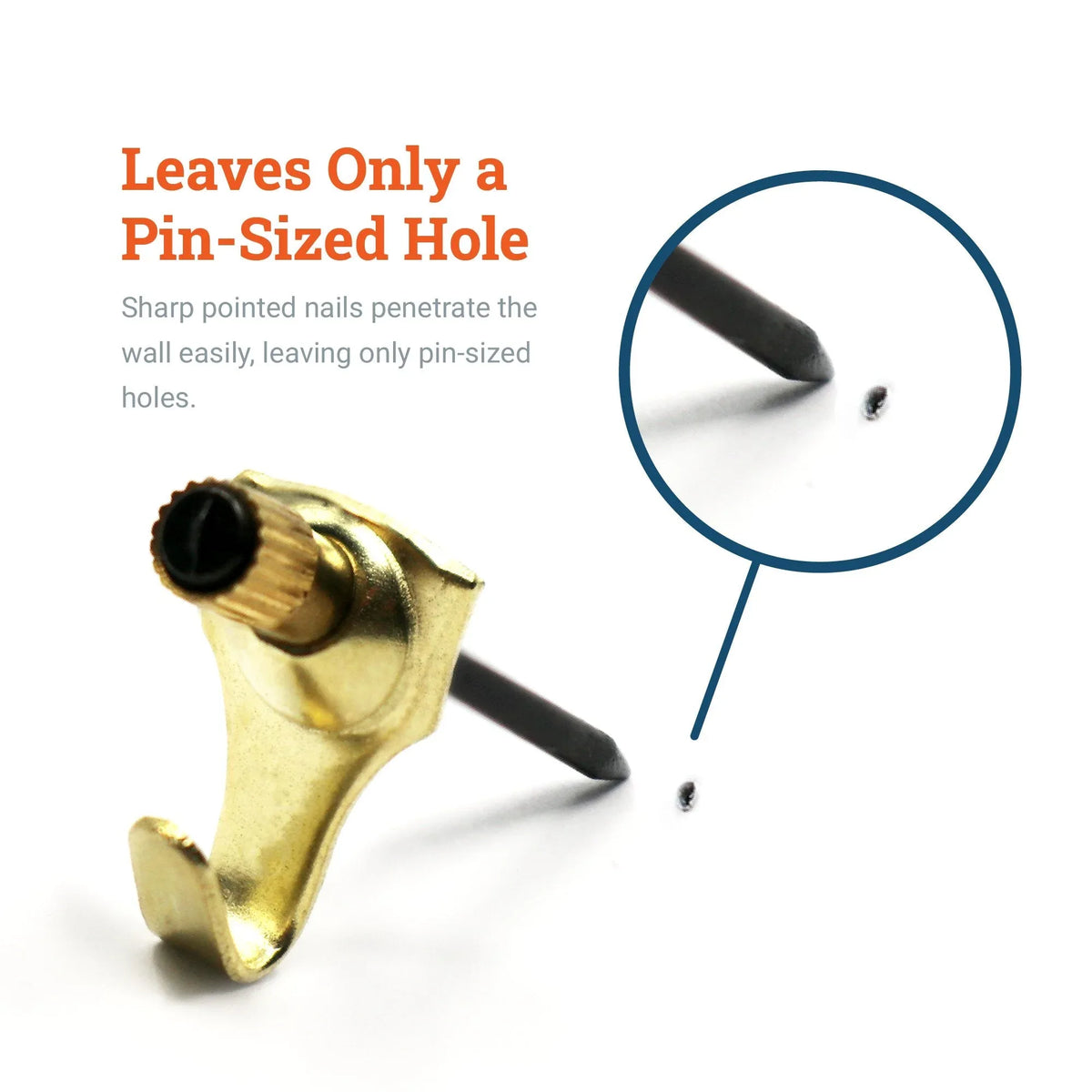 Brass 10 lb Hook - S-HWR-2332-10X - Picture Hang Solutions