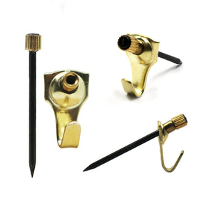 Brass 10 lb Hook - S-HWR-2332-10X - Picture Hang Solutions