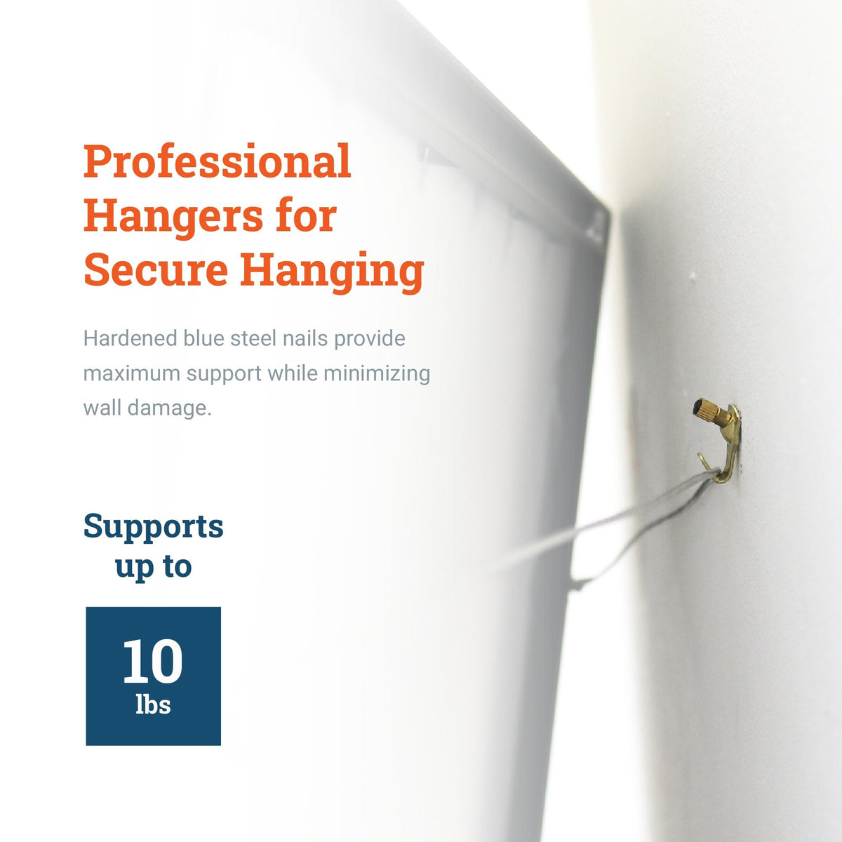 Brass 10 lb Hook - S-HWR-2332-10X - Picture Hang Solutions