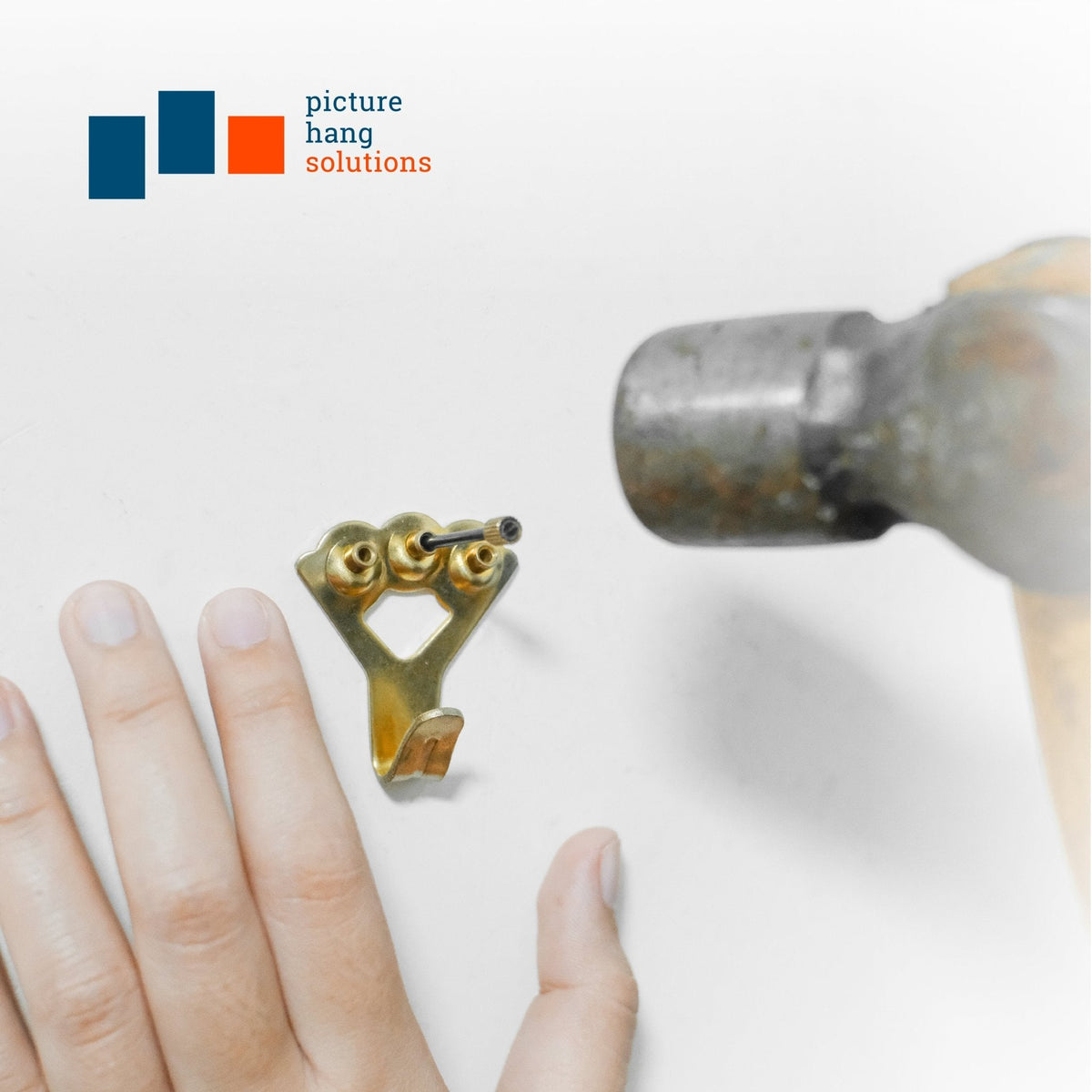 Brass 100 lb Hook **OUT OF STOCK UNTIL DECEMBER* - S-HWR-2332-100X - Picture Hang Solutions