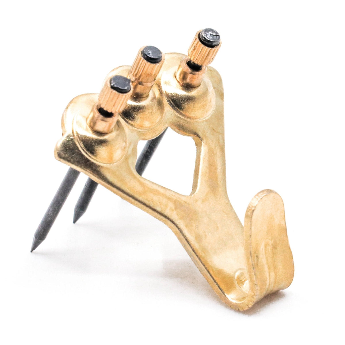 Brass 100 lb Hook **OUT OF STOCK UNTIL DECEMBER* - S-HWR-2332-100X - Picture Hang Solutions