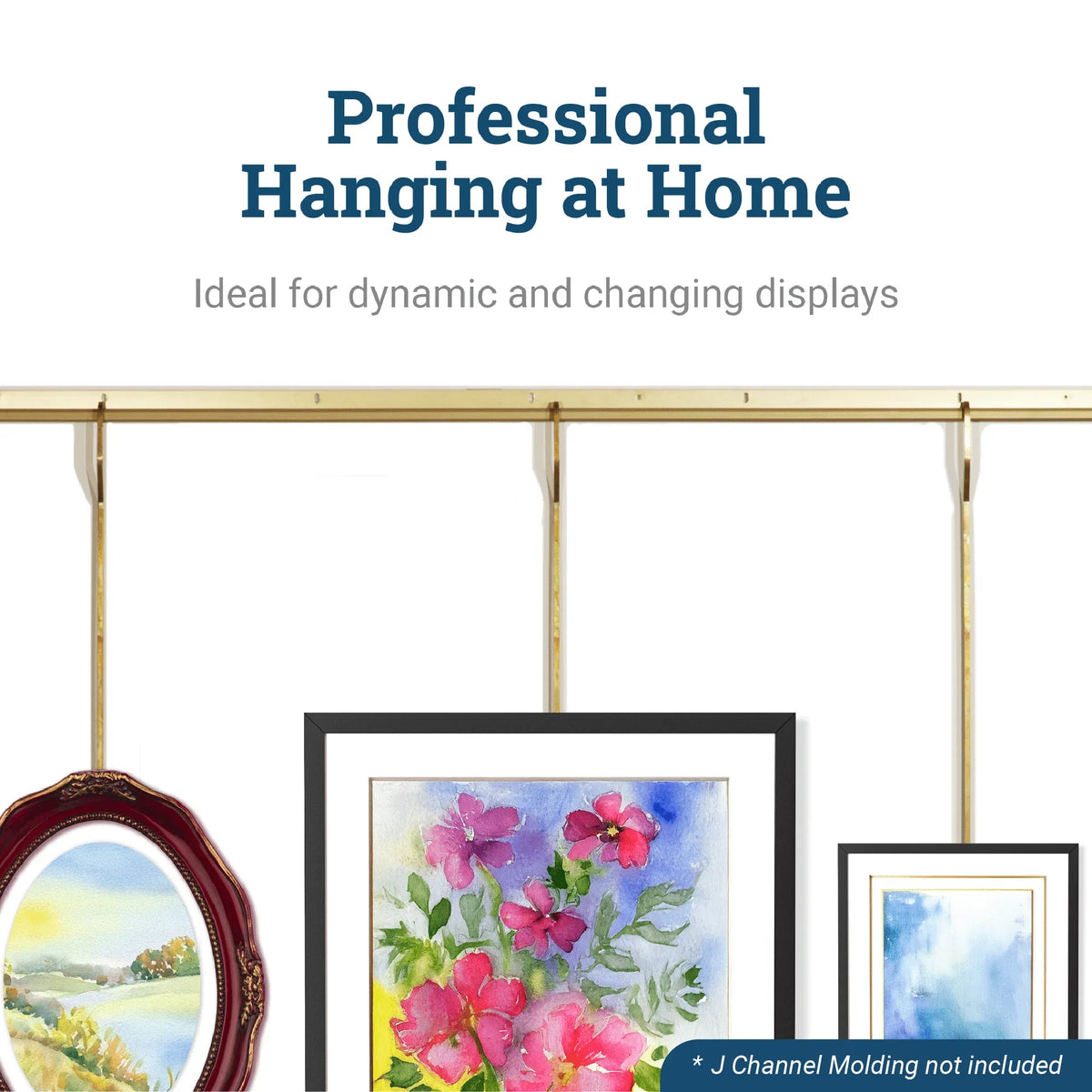 Brass Gallery Rod 5 ft - 35 lb | Picture Hang Solutions