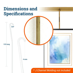 Brass Gallery Rod 5 Foot - S-BGS-JROD - Picture Hang Solutions