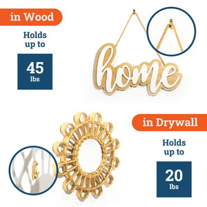 Brass Wall Biter Picture Hanger in Medium - S-HWR-WBM - Picture Hang Solutions