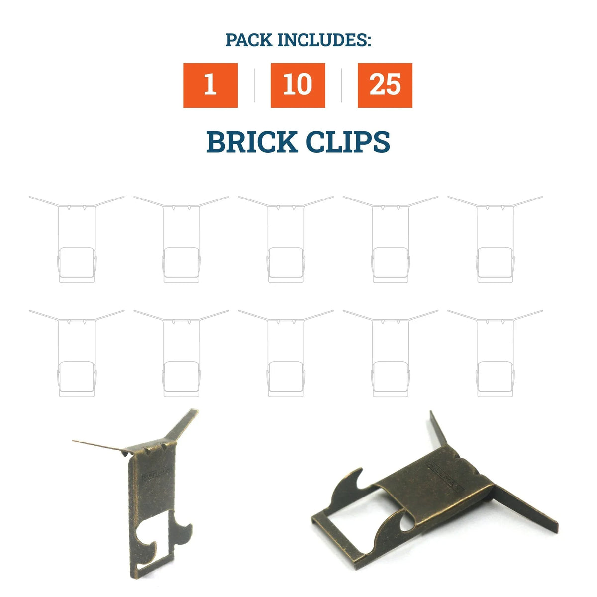 Brick Clips - Supports 30 lbs - Picture Hang Solutions