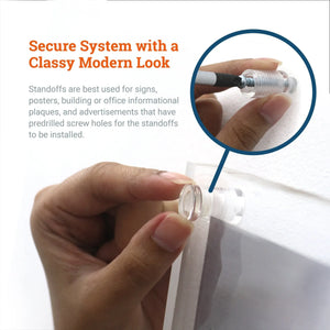 Clear Acrylic Display Sign Standoff 13mm x 13mm - S-SO-1313AC - Picture Hang Solutions