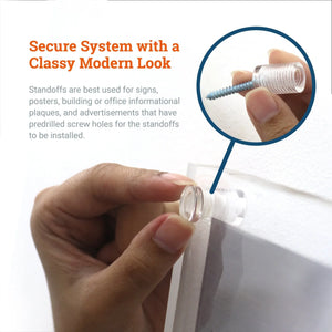 Clear Acrylic Display Sign Standoff 13mm x 19mm - S-SO-1319AC - Picture Hang Solutions