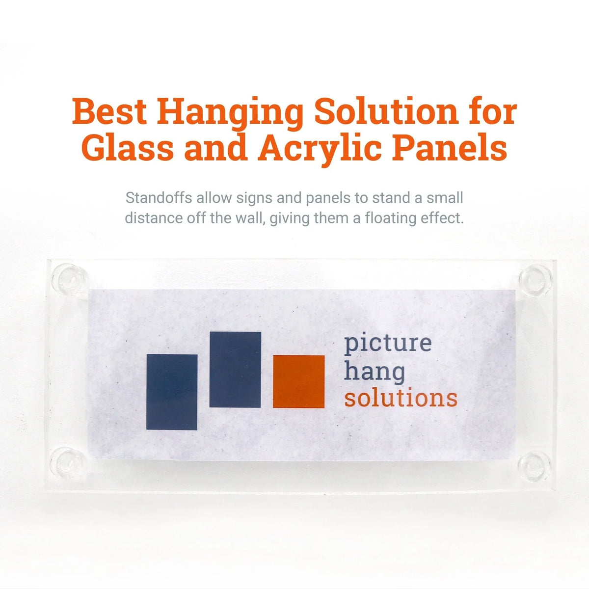 Clear Acrylic Display Sign Standoff 19mm x 25mm - S-SO-1925AC - Picture Hang Solutions