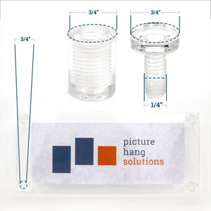 Clear Acrylic Display Sign Standoff 19mm x 25mm - S-SO-1925AC - Picture Hang Solutions