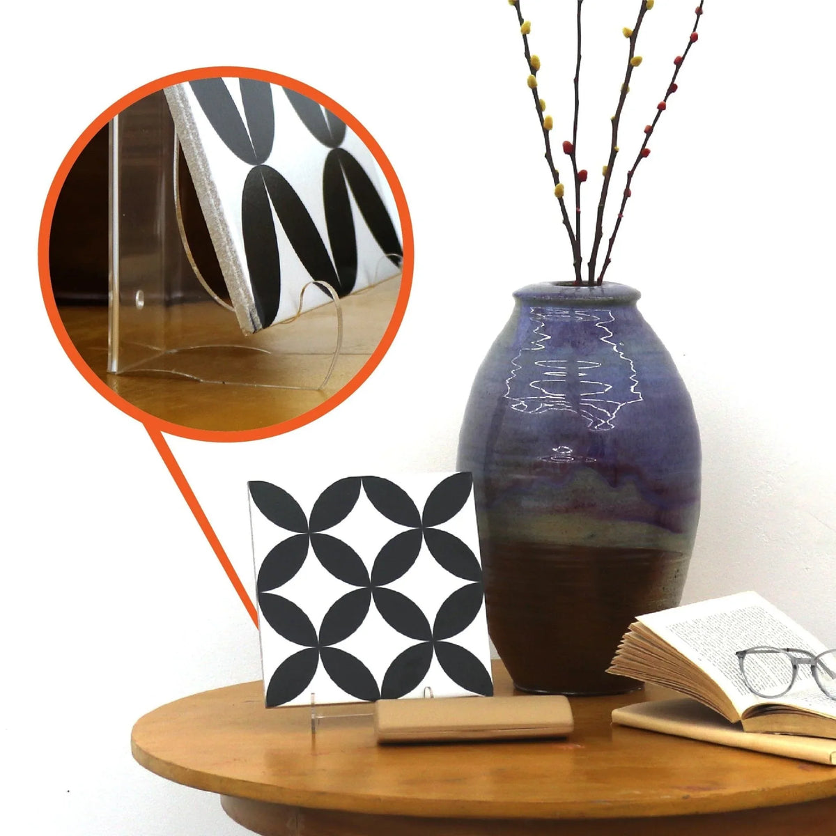 Clear Acrylic Easel - 6” - S-HWR-EASEL - Picture Hang Solutions