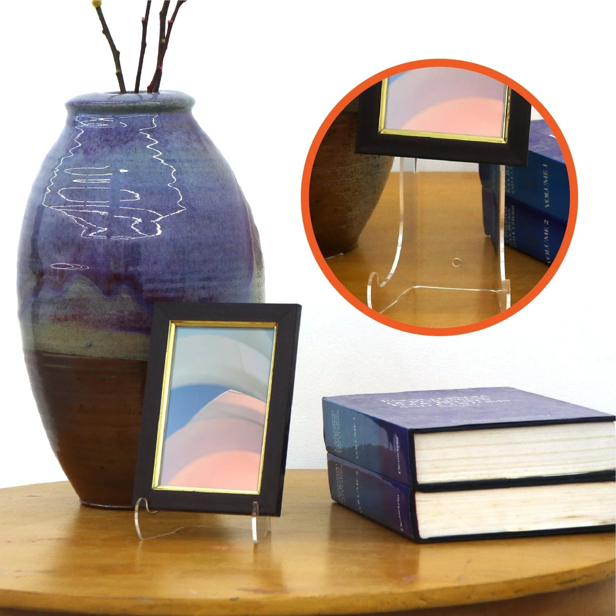 Clear Acrylic Easel - 6” - S-HWR-EASEL - Picture Hang Solutions