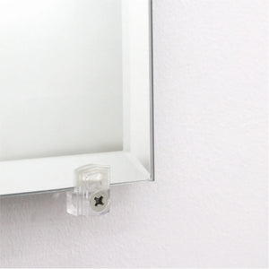 Clear Mirror Clips For Frameless Mirrors - Holds 1/4" Thick Glass - S-HWR-MIRCLIPX - Picture Hang Solutions
