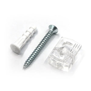 Clear Mirror Clips For Frameless Mirrors - Holds 1/4" Thick Glass - S-HWR-MIRCLIPX - Picture Hang Solutions