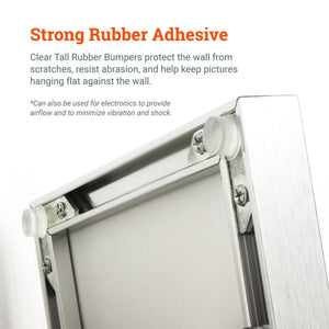 Clear Tall Rubber Bumpers for Hanging Pictures - S-HWR-125-XX - Picture Hang Solutions