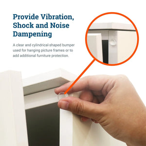 Clear Tall Rubber Bumpers for Hanging Pictures - S-HWR-125-XX - Picture Hang Solutions