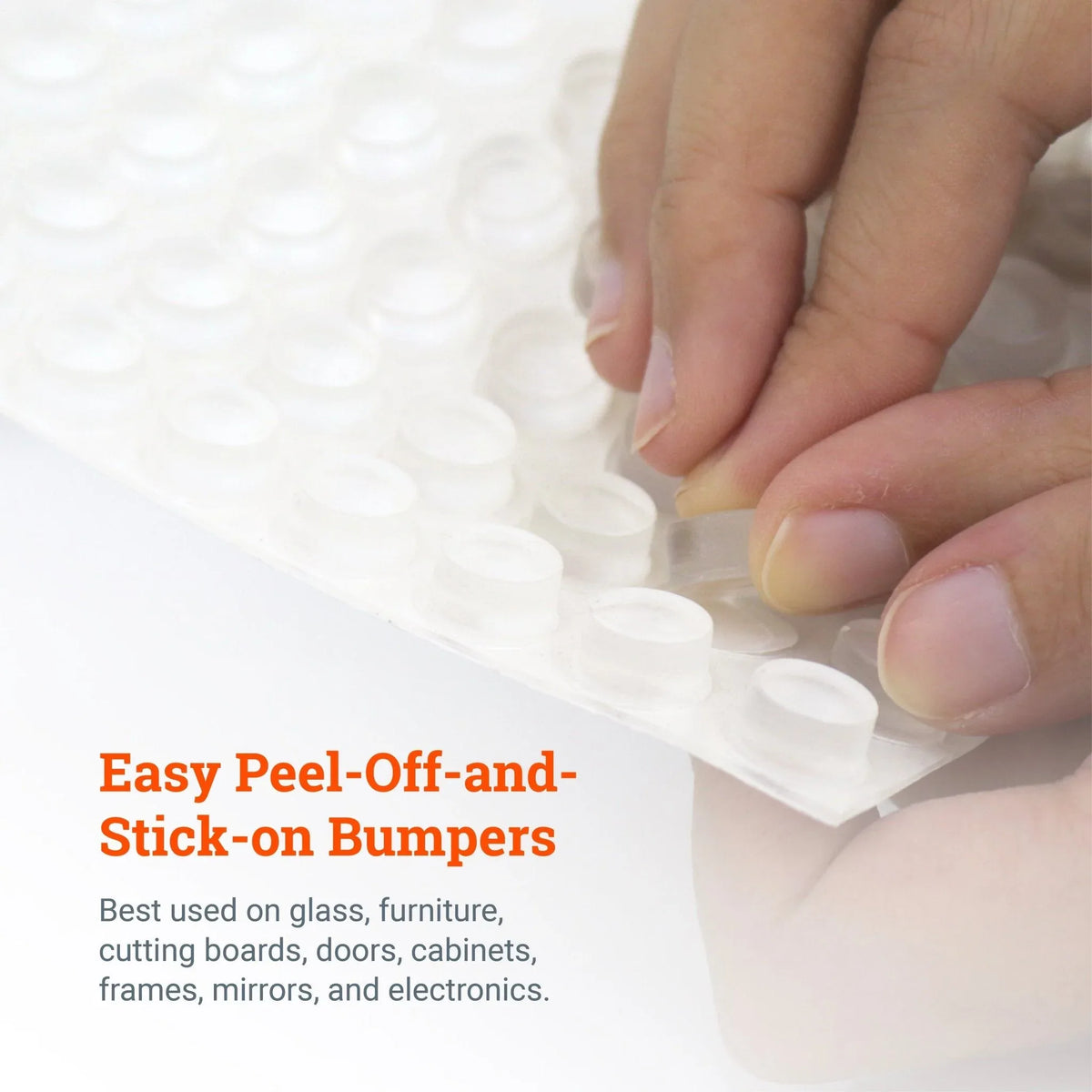 Clear Tall Rubber Bumpers for Hanging Pictures - S-HWR-125-XX - Picture Hang Solutions