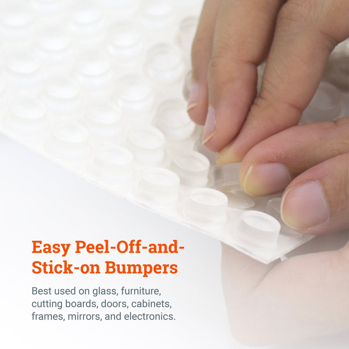 Clear Tall Rubber Bumpers for Hanging Pictures - S-HWR-125-XX - Picture Hang Solutions