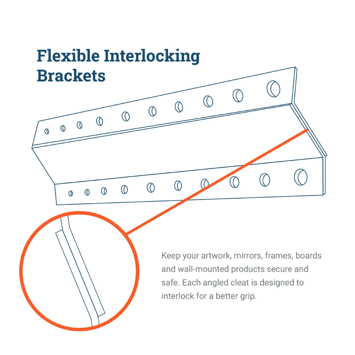 Cleat Flare 18 inch - pair - S-CLEAT-18F - Picture Hang Solutions
