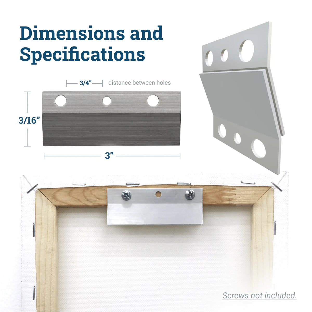 Cleat Flare 3 inch - pair - S-CLEAT-3F - Picture Hang Solutions